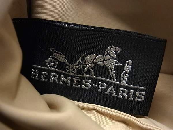 Hermes Makeup Pouch Bolide 16 Red Brown Canvas Silver — view 4