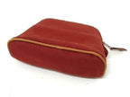 Hermes Makeup Pouch Bolide 16 Red Brown Canvas Silver — view 2