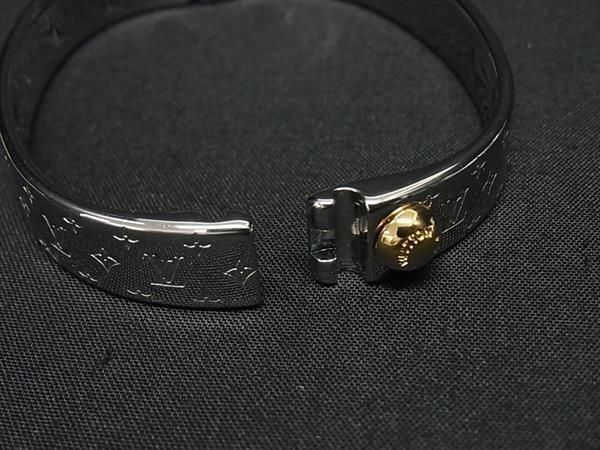 Louis Vuitton Bracelet Cuff Nanogram Silver Gold Metal Bangle — view 3