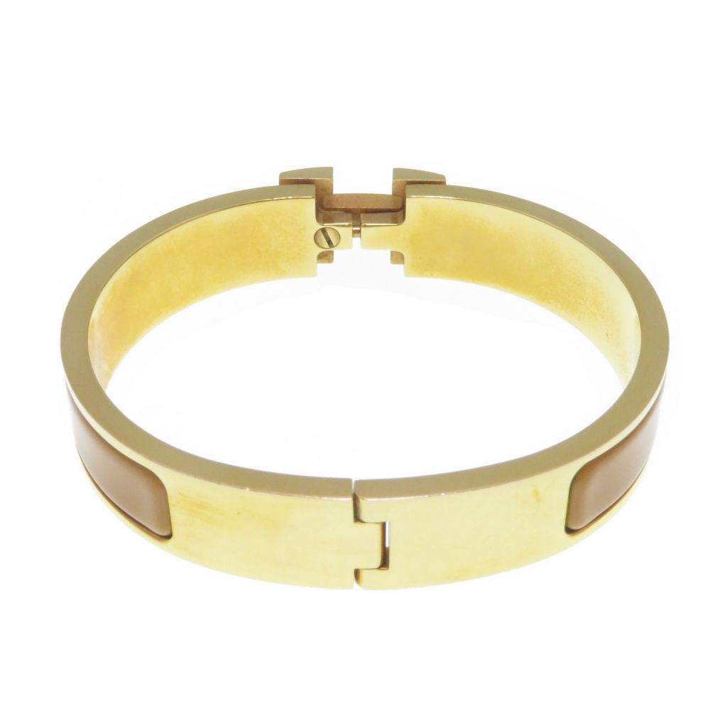 Hermes Clic Clac PM Bangle Beige Nacre Bracelet — view 3