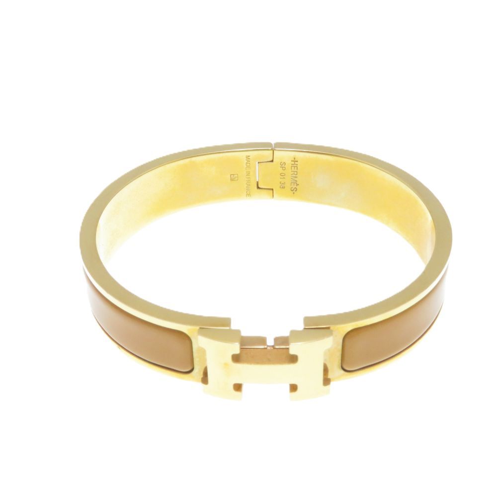 Hermes Clic Clac PM Bangle Beige Nacre Bracelet