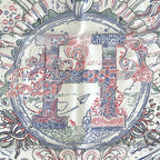Hermes Scarf Carre 90 Please Hold the Line Silk White Blue Carriage Large — view 2