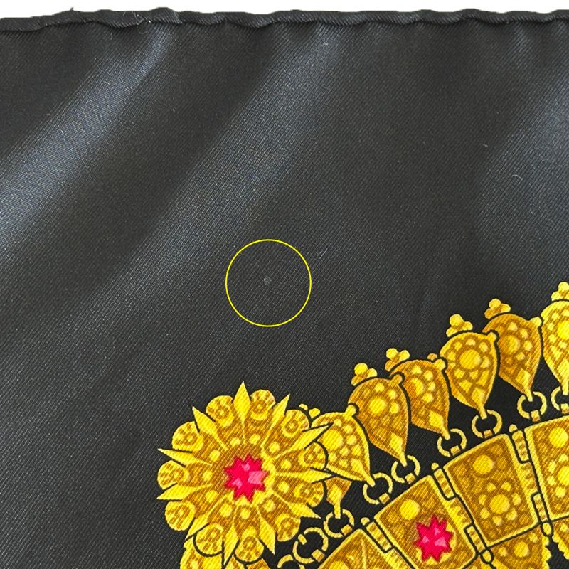 Hermes Scarf Carre 90 Kosmima Space Silk Black Ancient Greece Goldsmith Large — view 8