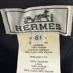 Hermes Cashmere 100% Nevada Cheval Au Trait Cap Navy 61 Hat — view 8