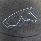 Hermes Cashmere 100% Nevada Cheval Au Trait Cap Navy 61 Hat — view 7