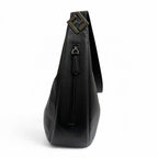 Fendi Leather Melon Large FF Metal Crossbody Hobo Shoulder Bag Black — view 6