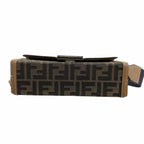 Fendi FF Canvas Leather Zucca Pattern Soft Trunk 2-Way Baguette Bag Brown — view 5