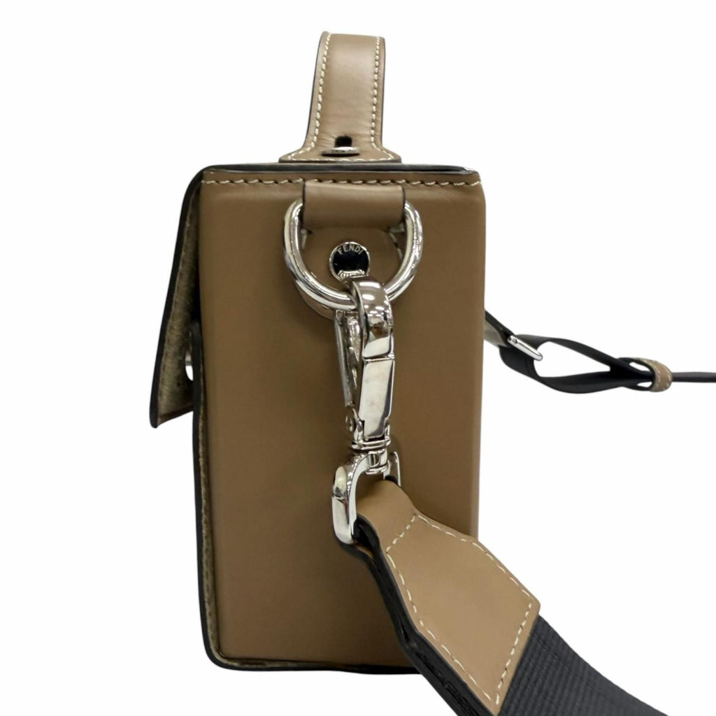 Fendi FF Canvas Leather Zucca Pattern Soft Trunk 2-Way Baguette Bag Brown — view 4