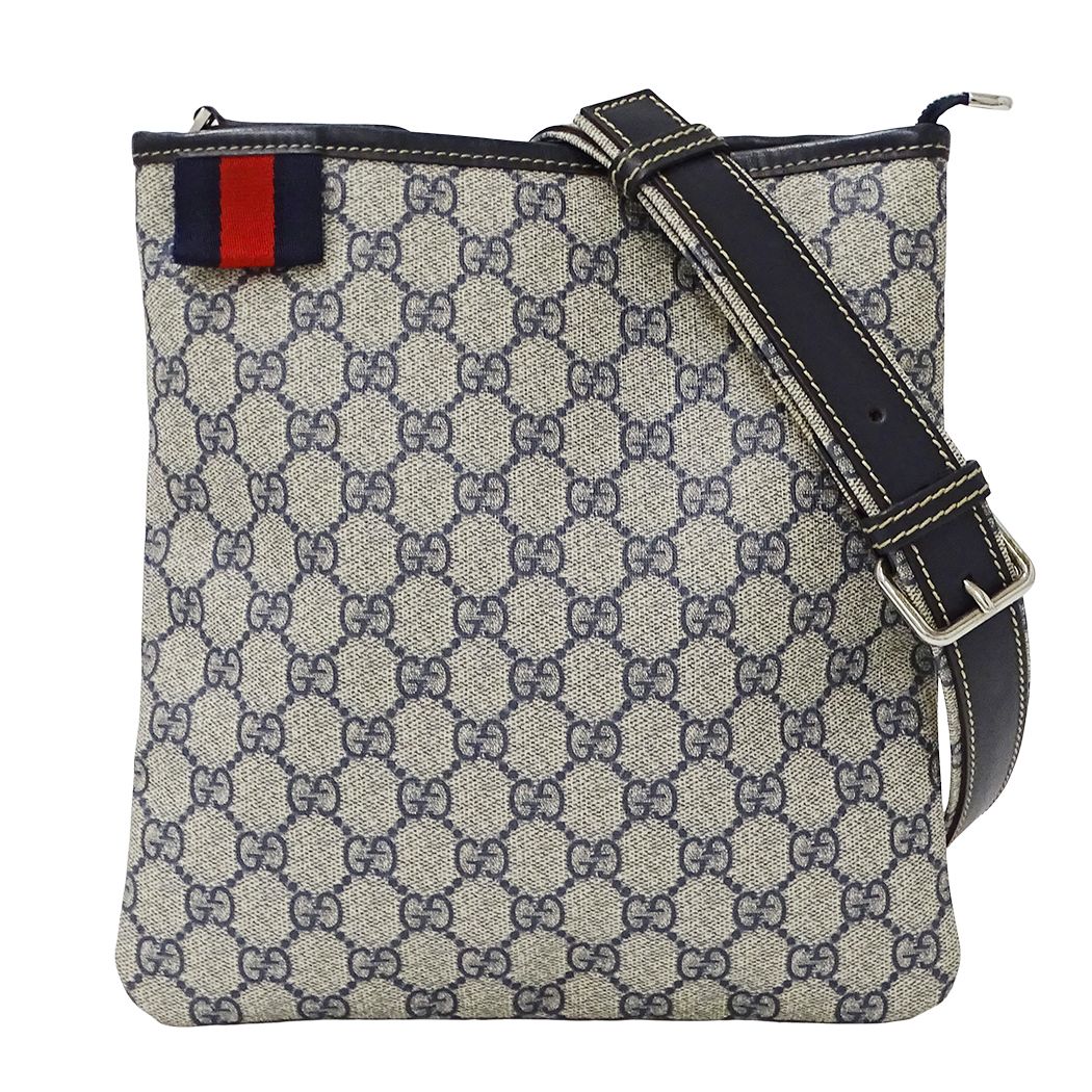 Gucci Shoulder Bag GG Plus Navy Beige