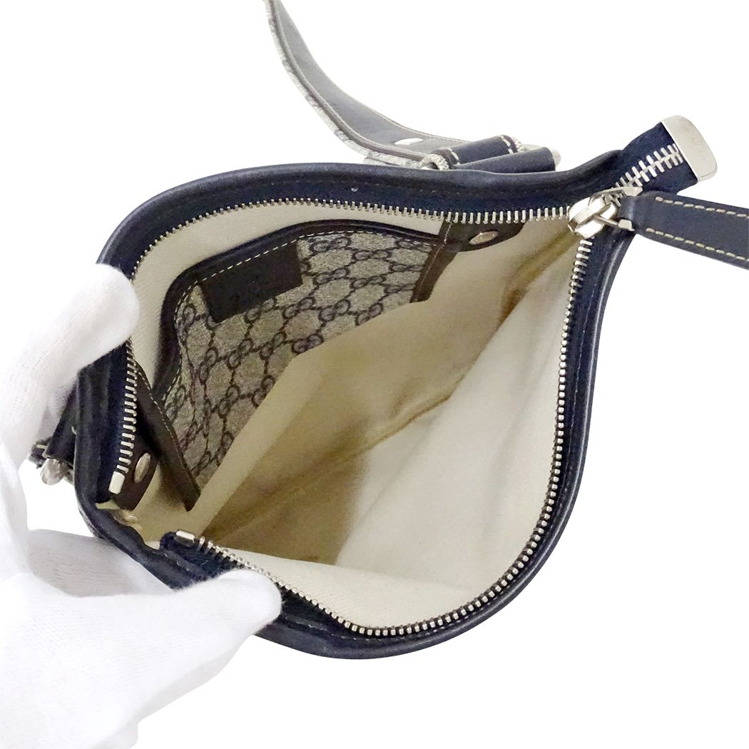 Gucci Shoulder Bag GG Plus Navy Beige — view 5