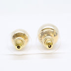 Saint Laurent Paris Cassandra Logo Asymmetric Glass Pearl Earrings — view 3