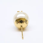 Saint Laurent Paris Cassandra Logo Asymmetric Glass Pearl Earrings — view 6