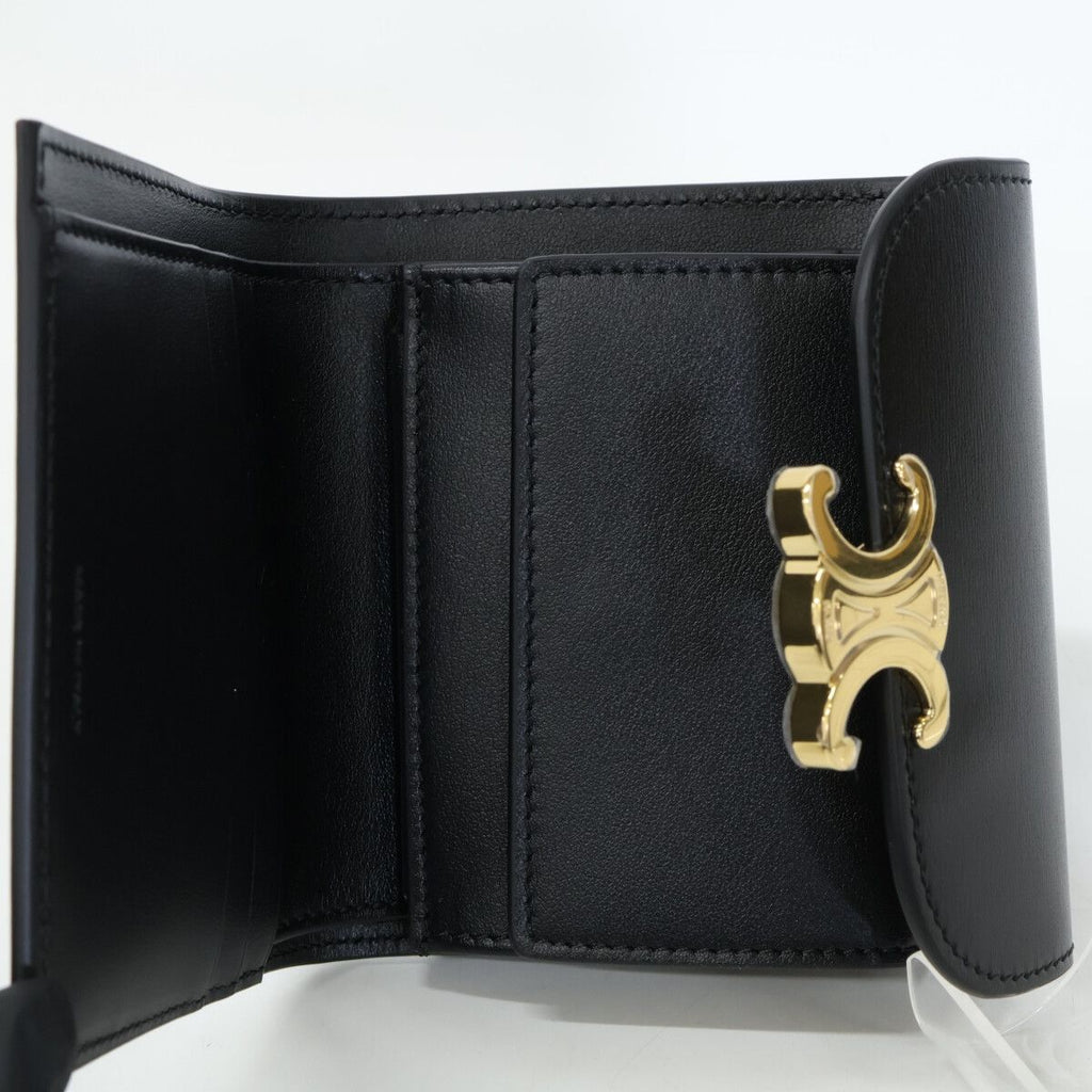 Celine Small Flap Wallet Triomphe Shiny Calfskin — view 6