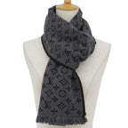 Louis Vuitton Echarpe Monogram Classic Wool 100% Fringe Scarf — view 3