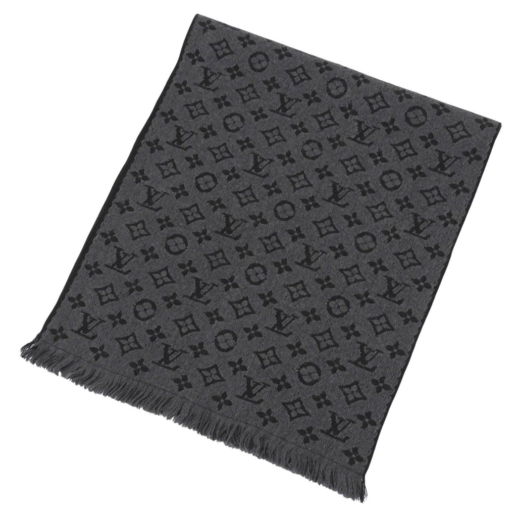 Louis Vuitton Echarpe Monogram Classic Wool 100% Fringe Scarf