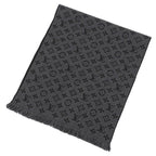 Louis Vuitton Echarpe Monogram Classic Wool 100% Fringe Scarf