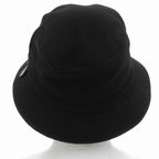 Hermes Wool Cashmere Blend Pull Side Zip Bucket Hat Black 56 — view 3