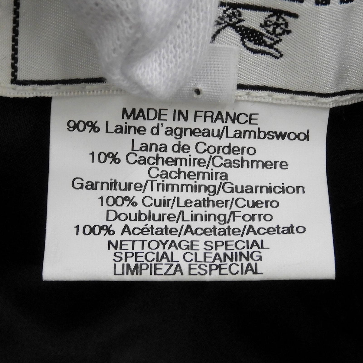 Hermes Wool Cashmere Blend Pull Side Zip Bucket Hat Black 56 — view 8
