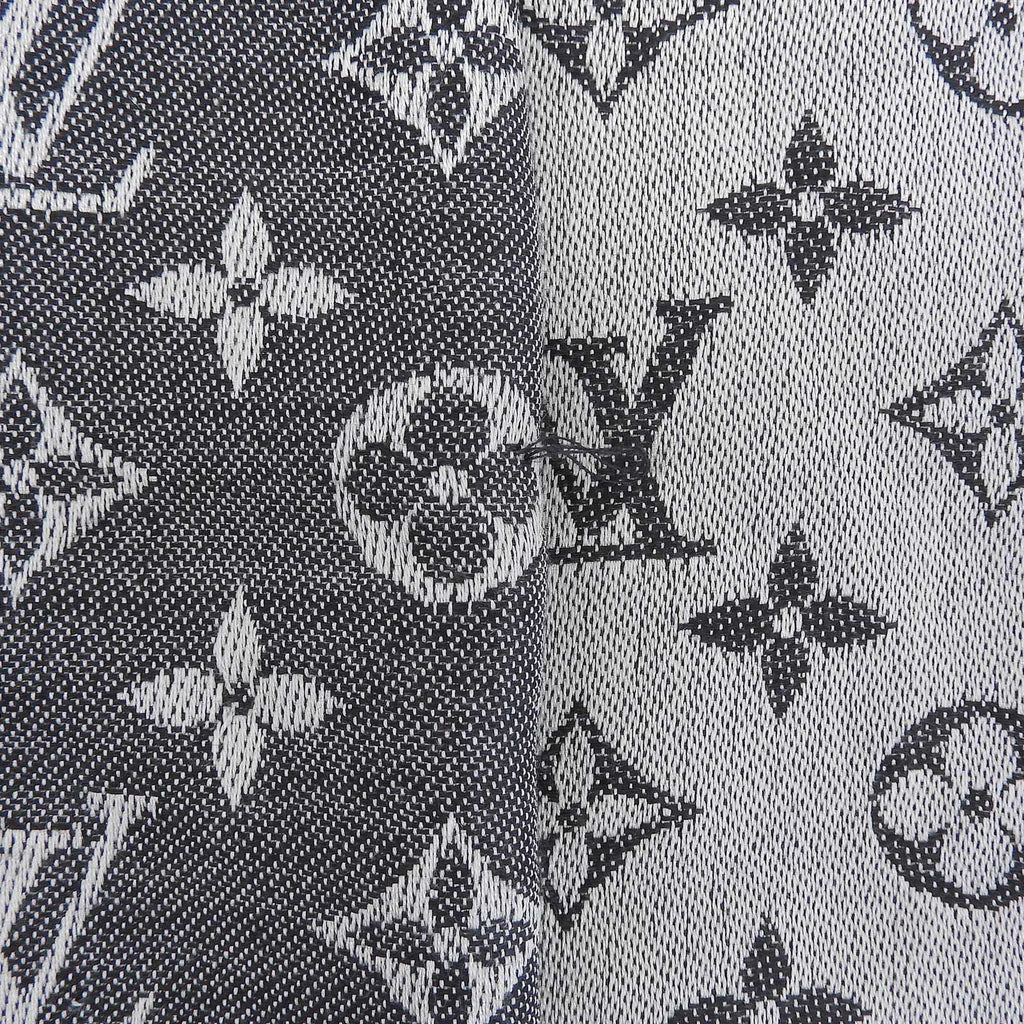 Louis Vuitton Shawl Monogram Denim Silk Fringe Scarf — view 4