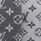 Louis Vuitton Shawl Monogram Denim Silk Fringe Scarf — view 4