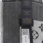 Louis Vuitton Shawl Monogram Denim Silk Fringe Scarf — view 7