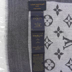 Louis Vuitton Shawl Monogram Denim Silk Fringe Scarf — view 6