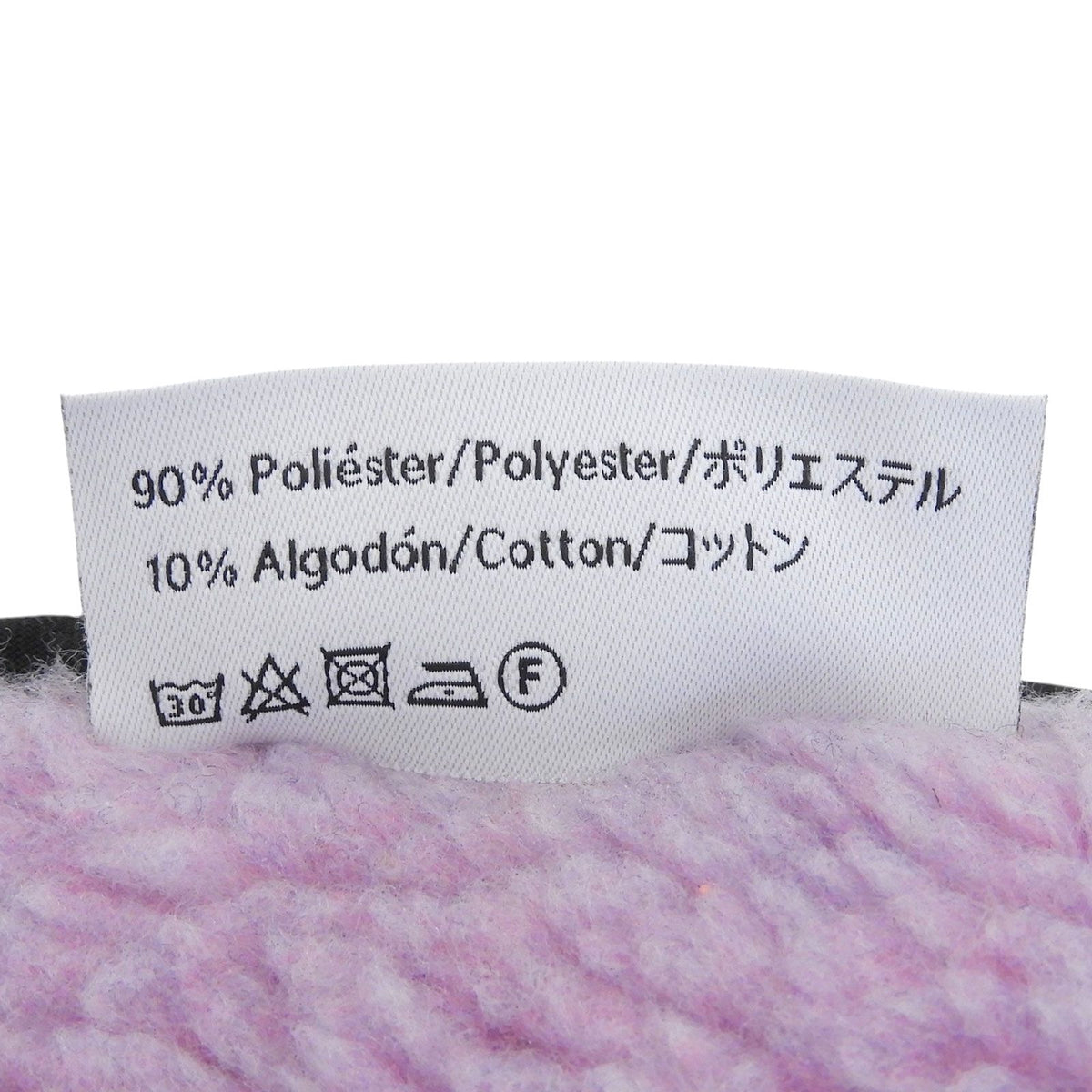 Loewe Logo Embroidery Patch Color Block Fleece Scarf Light Blue Brown Pink — view 8