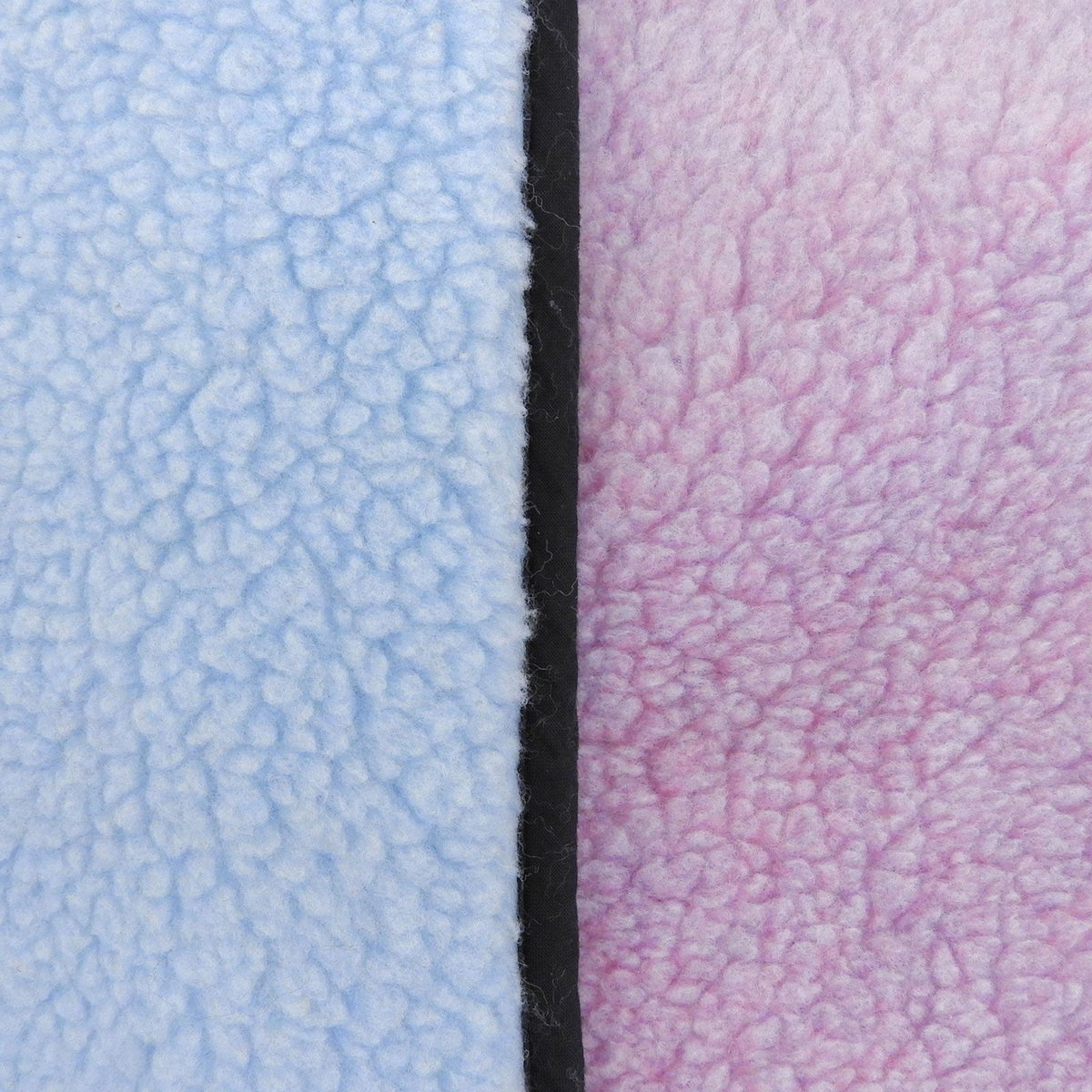 Loewe Logo Embroidery Patch Color Block Fleece Scarf Light Blue Brown Pink — view 4