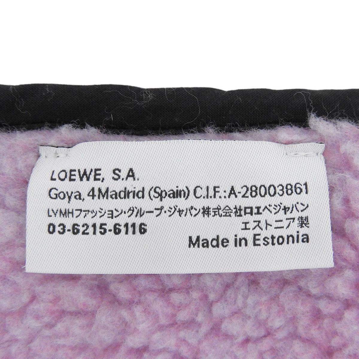 Loewe Logo Embroidery Patch Color Block Fleece Scarf Light Blue Brown Pink — view 7