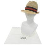 Gucci Sherry Line Web Straw Hat Natural — view 2