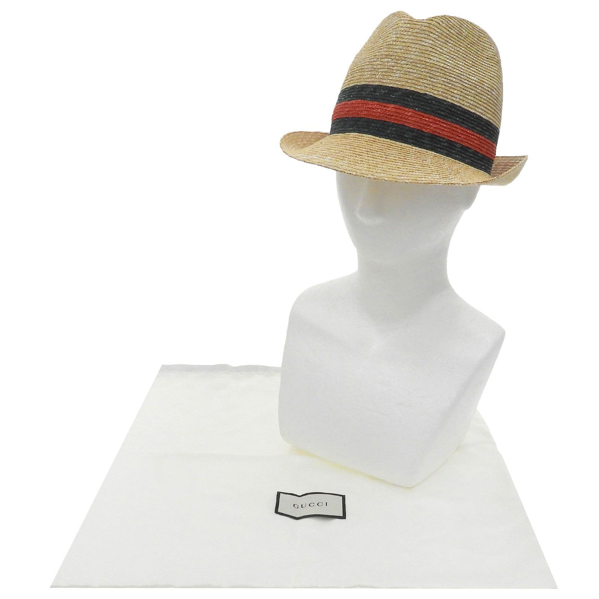 Gucci Sherry Line Web Straw Hat Natural — view 2