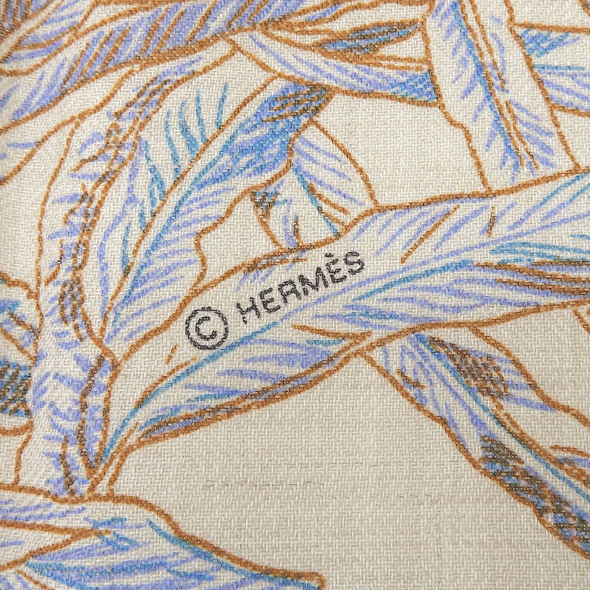 Hermes Carre Geant 140 Palermo Botanical Garden Cashmere Silk Scarf Multi French — view 8