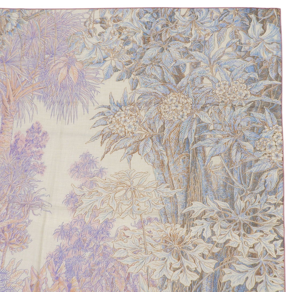 Hermes Carre Geant 140 Palermo Botanical Garden Cashmere Silk Scarf Multi French — view 4