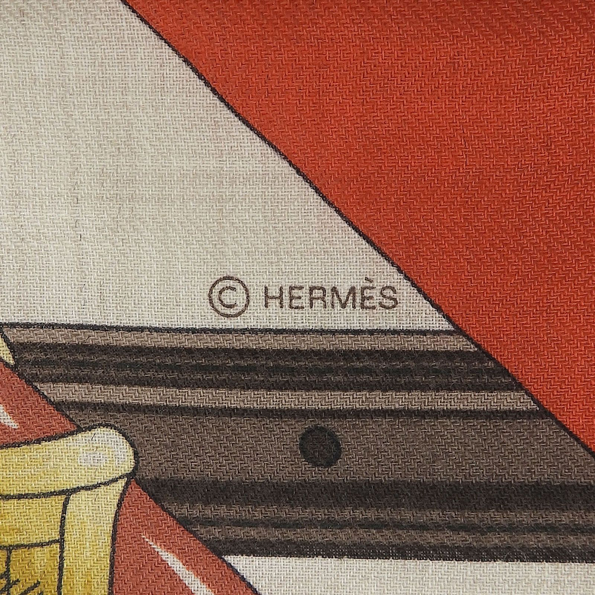 Hermes Triangle Clic Clac Cashmere Silk Scarf Multi — view 8