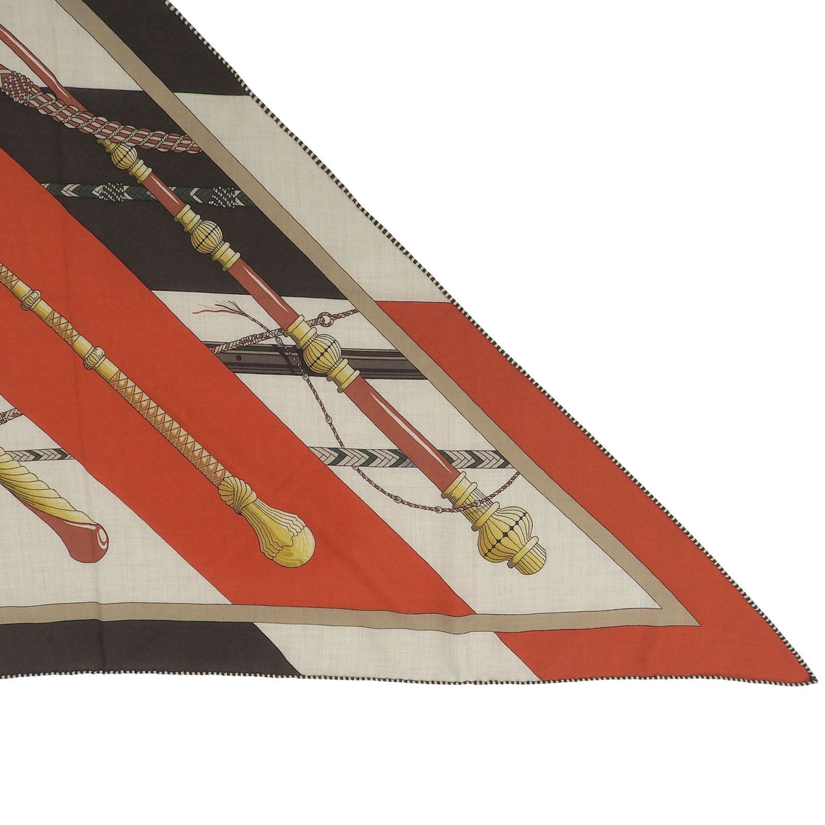 Hermes Triangle Clic Clac Cashmere Silk Scarf Multi — view 5
