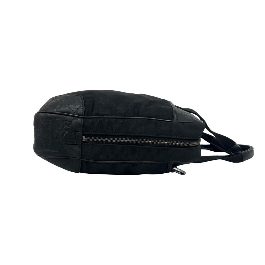 Gucci Guccissima Logo Nylon Leather 2-Way Business Shoulder Bag Black — view 6
