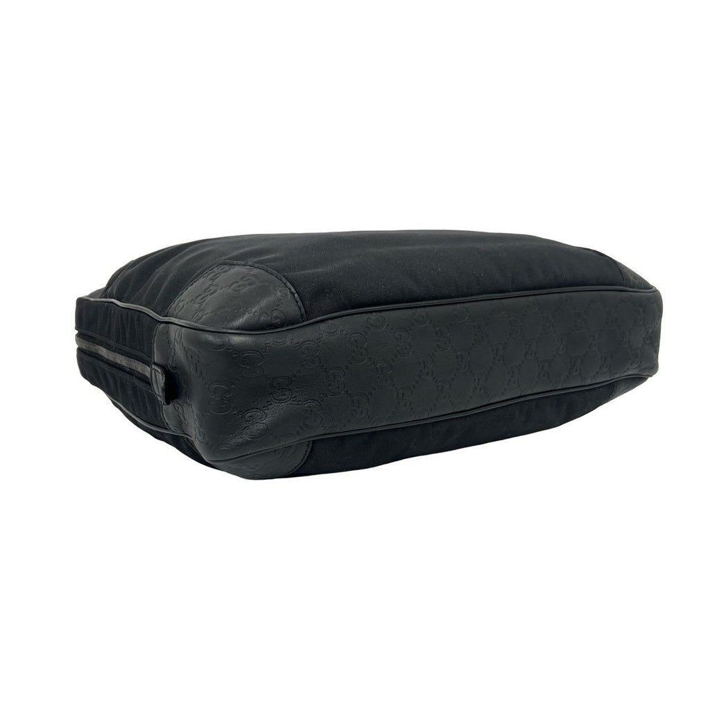 Gucci Guccissima Logo Nylon Leather 2-Way Business Shoulder Bag Black — view 7