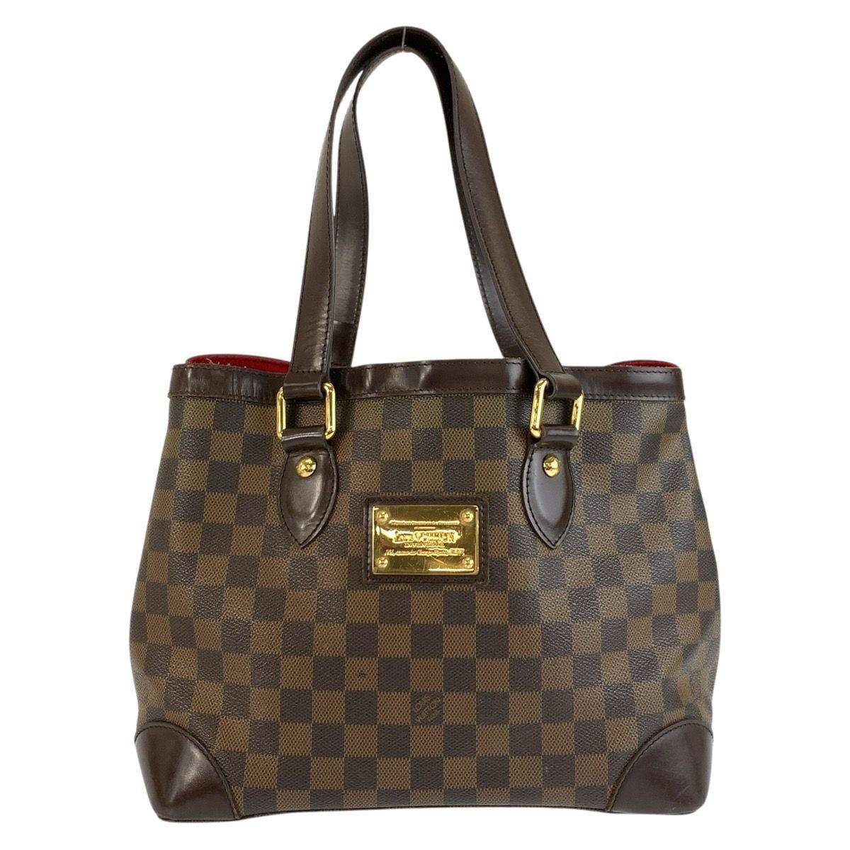 Louis Vuitton Damier Hampstead PM Brown Gold Tote Bag
