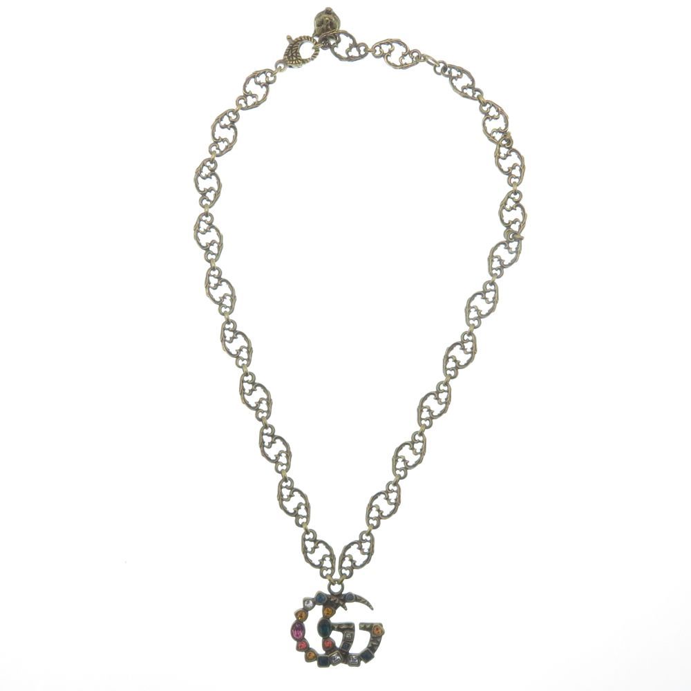 Gucci Double G Necklace Multicolor Stone — view 2