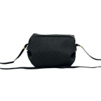 Gucci Vintage Micro GG Logo Leather Shoulder Bag Pochette Black — view 3