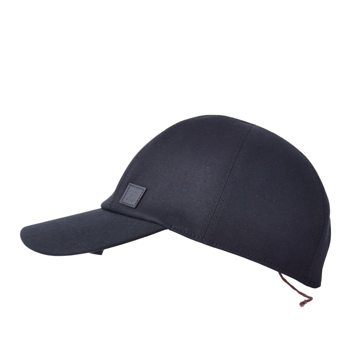 Hermes Hat Miles Cap Sellier Buttons H Logo 59 Cotton Black — view 5