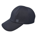 Hermes Hat Miles Cap Sellier Buttons H Logo 59 Cotton Black