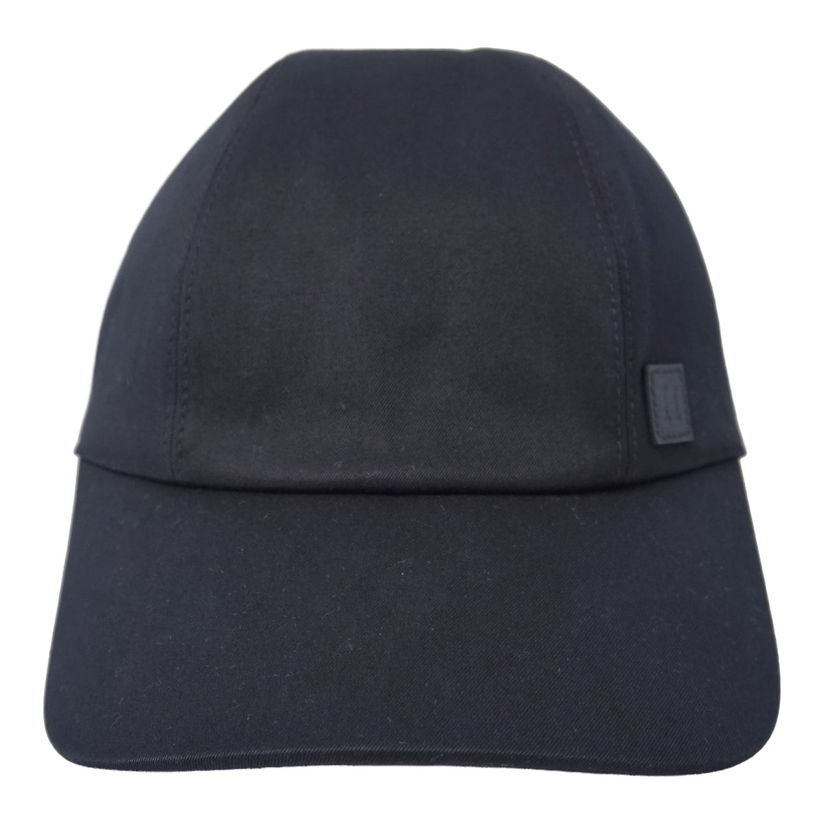 Hermes Hat Miles Cap Sellier Buttons H Logo 59 Cotton Black — view 2