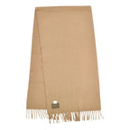 Louis Vuitton Scarf Shawl LV Logo Fringe Cashmere Brown — view 2