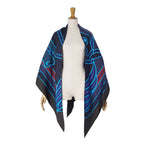Hermes Scarf Triangle Jean All Over Print Coup de Fouet Silk Multicolor — view 4