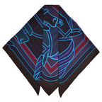 Hermes Scarf Triangle Jean All Over Print Coup de Fouet Silk Multicolor