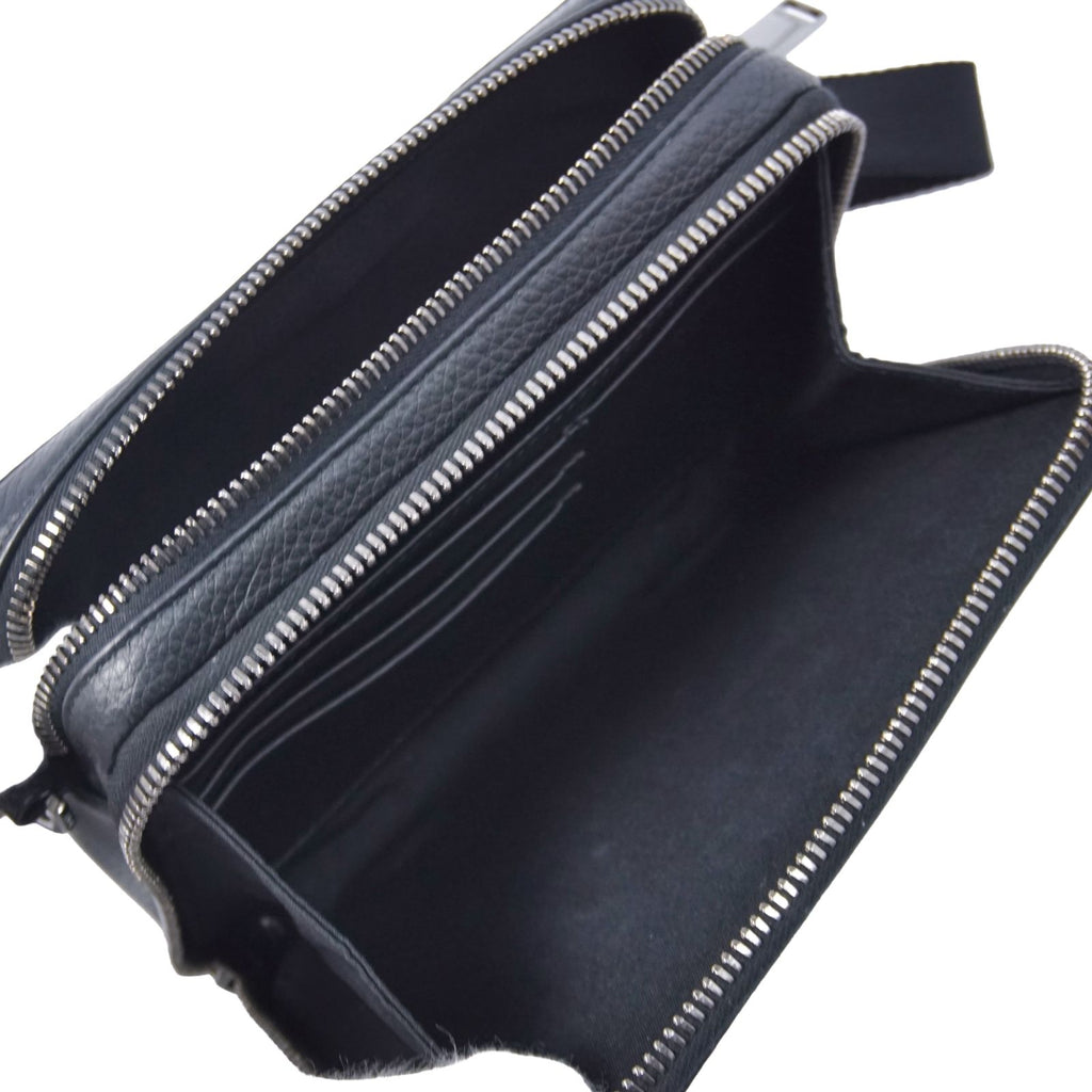 Dior Erl Shoulder Pouch Logo Purse Leather Black Homme — view 7