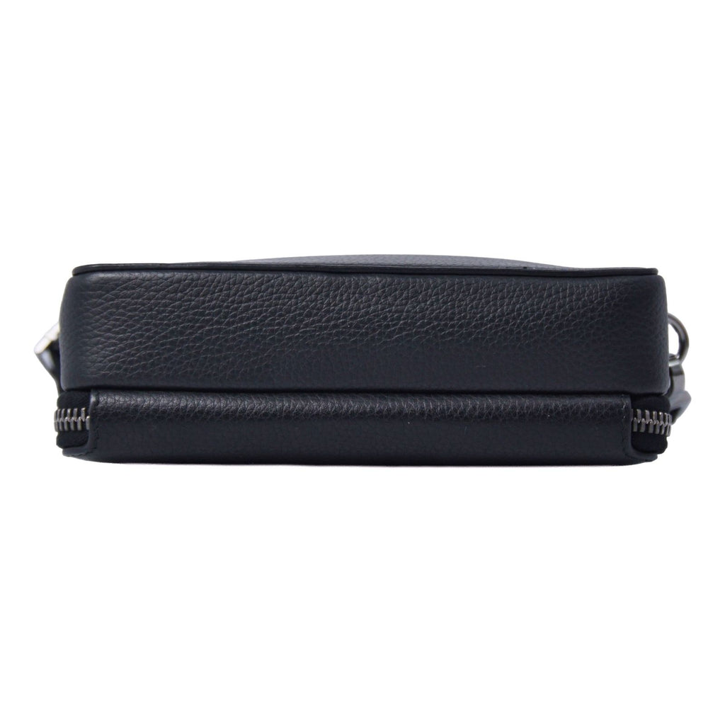Dior Erl Shoulder Pouch Logo Purse Leather Black Homme — view 6