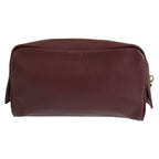 Bottega Veneta Wine Red Bordeaux Leather Clutch Pouch — view 2