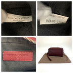 Bottega Veneta Wine Red Bordeaux Leather Clutch Pouch — view 3